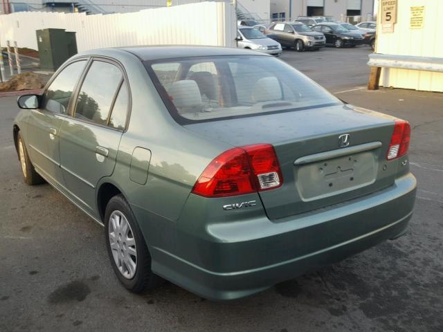 2HGES16594H591120 - 2004 HONDA CIVIC LX GREEN photo 3