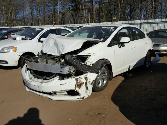 2HGFB2F56DH561101 - 2013 HONDA CIVIC LX WHITE photo 2