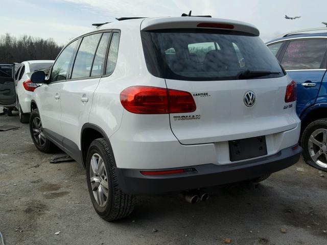 WVGAV3AX7EW554493 - 2014 VOLKSWAGEN TIGUAN S WHITE photo 3