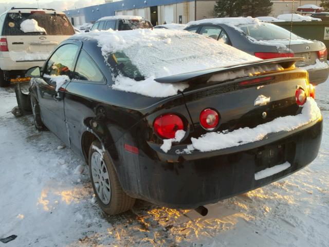 1G1AS18H297229355 - 2009 CHEVROLET COBALT LS BLACK photo 3