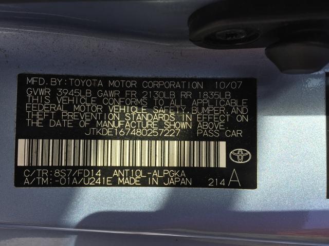 JTKDE167480257227 - 2008 SCION TC BLUE photo 10