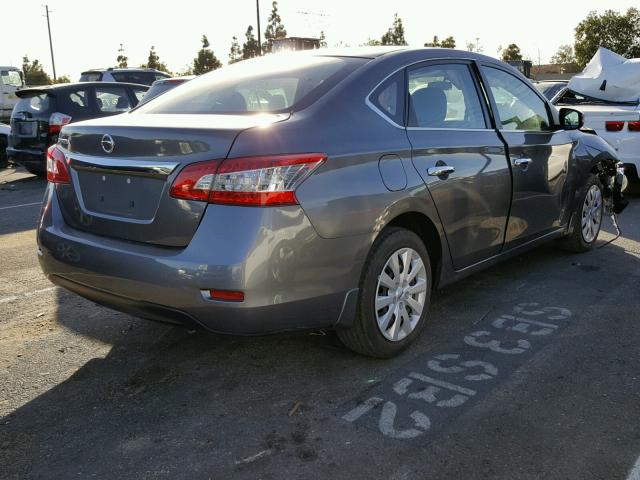 3N1AB7AP0FY310668 - 2015 NISSAN SENTRA S GRAY photo 4