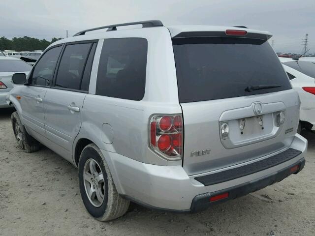 5FNYF28486B021550 - 2006 HONDA PILOT EX SILVER photo 3