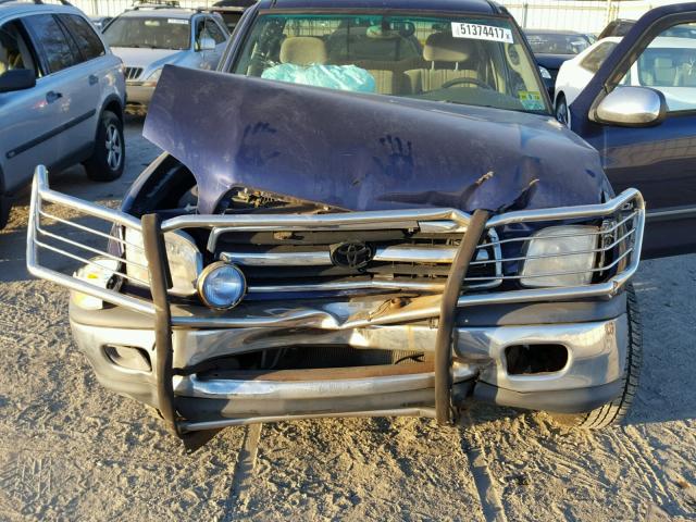 5TBRT34191S150246 - 2001 TOYOTA TUNDRA ACC BLUE photo 7