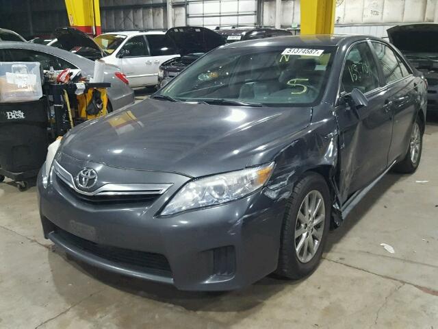 4T1BB3EKXAU124846 - 2010 TOYOTA CAMRY HYBR BLUE photo 2