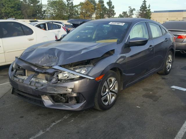 2HGFC2F55GH526261 - 2016 HONDA CIVIC LX GRAY photo 2