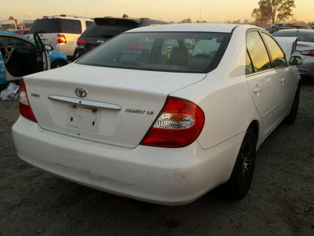 4T1BE32K53U189263 - 2003 TOYOTA CAMRY LE WHITE photo 4