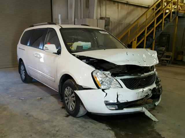 KNDMG4C79E6565199 - 2014 KIA SEDONA LX WHITE photo 1