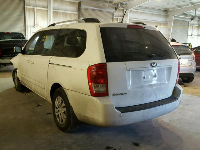 KNDMG4C79E6565199 - 2014 KIA SEDONA LX WHITE photo 3