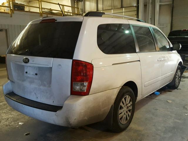 KNDMG4C79E6565199 - 2014 KIA SEDONA LX WHITE photo 4