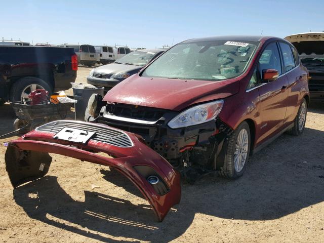 1FADP5BU0GL106327 - 2016 FORD C-MAX SEL RED photo 2