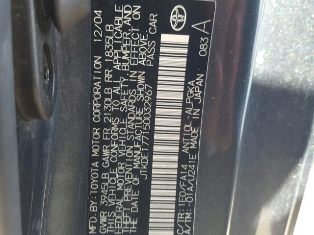 JTKDE177150032967 - 2005 TOYOTA SCION TC Mavi foto 10