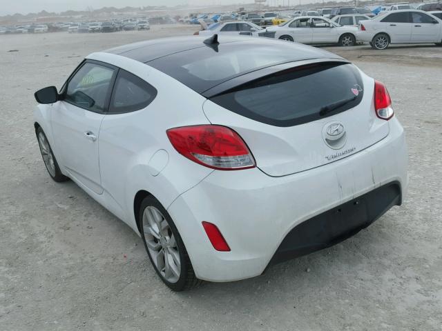 KMHTC6ADXDU122402 - 2013 HYUNDAI VELOSTER B WHITE photo 3