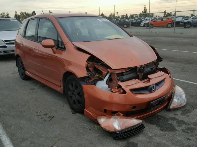 JHMGD38668S064636 - 2008 HONDA FIT SPORT ORANGE photo 1