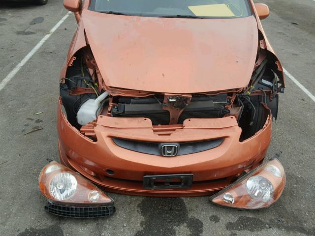 JHMGD38668S064636 - 2008 HONDA FIT SPORT ORANGE photo 9