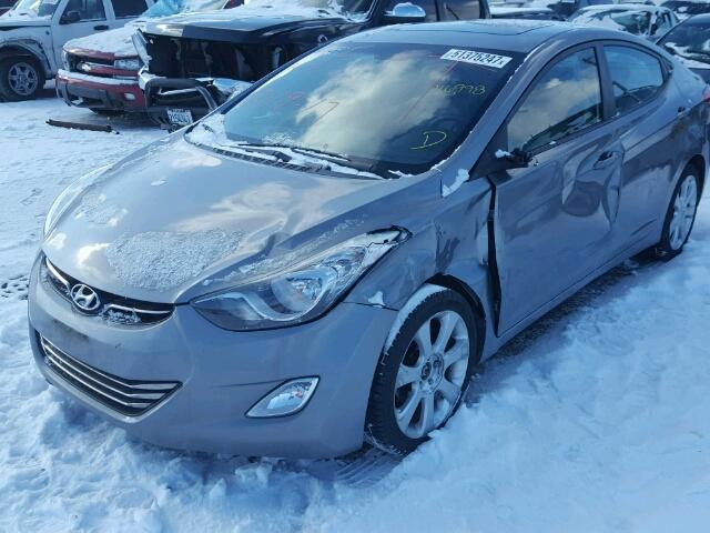 KMHDH4AE8BU132782 - 2011 HYUNDAI ELANTRA GL GRAY photo 2