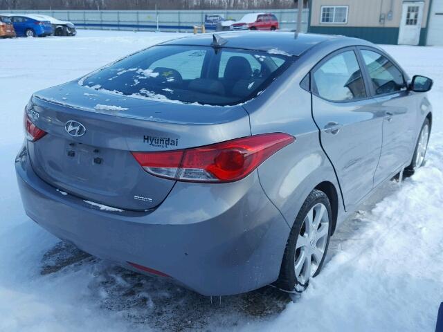 KMHDH4AE8BU132782 - 2011 HYUNDAI ELANTRA GL GRAY photo 4