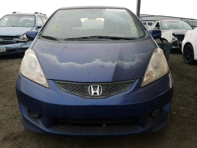 JHMGE88609S014617 - 2009 HONDA FIT SPORT BLUE photo 9