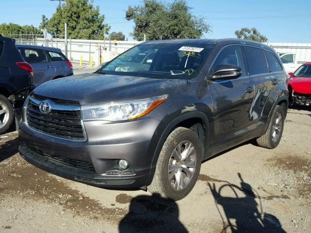 5TDKKRFH8FS061879 - 2015 TOYOTA HIGHLANDER GRAY photo 2