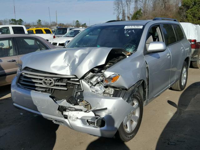 5TDZK3EH9AS017105 - 2010 TOYOTA HIGHLANDER SILVER photo 2