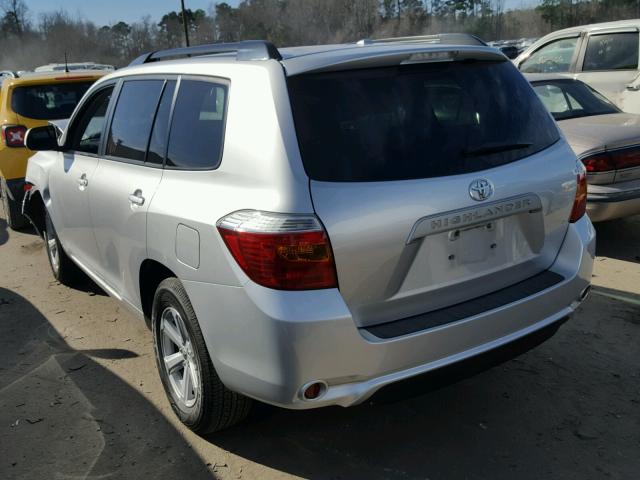 5TDZK3EH9AS017105 - 2010 TOYOTA HIGHLANDER SILVER photo 3