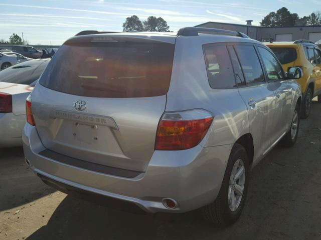 5TDZK3EH9AS017105 - 2010 TOYOTA HIGHLANDER SILVER photo 4