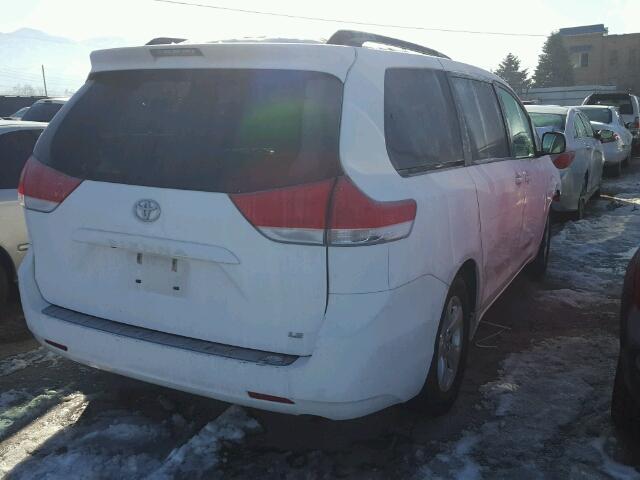 5TDKK3DC9BS128942 - 2011 TOYOTA SIENNA LE WHITE photo 4