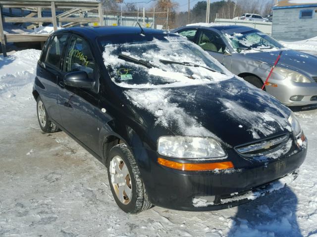 KL1TD66637B788150 - 2007 CHEVROLET AVEO BASE BLACK photo 1