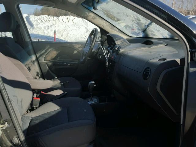 KL1TD66637B788150 - 2007 CHEVROLET AVEO BASE BLACK photo 5