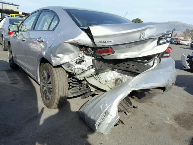 19XFB2F87FE288161 - 2015 HONDA CIVIC EX SILVER photo 3