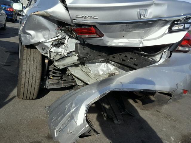 19XFB2F87FE288161 - 2015 HONDA CIVIC EX ვერცხლისფერი ფოტო 9