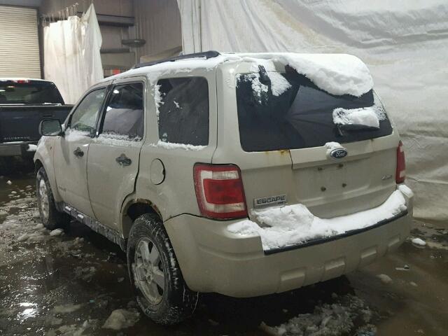 1FMCU93188KA97714 - 2008 FORD ESCAPE XLT CREAM photo 3