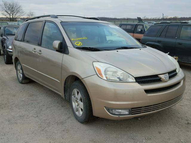 5TDZA22C75S237953 - 2005 TOYOTA SIENNA XLE TAN photo 1