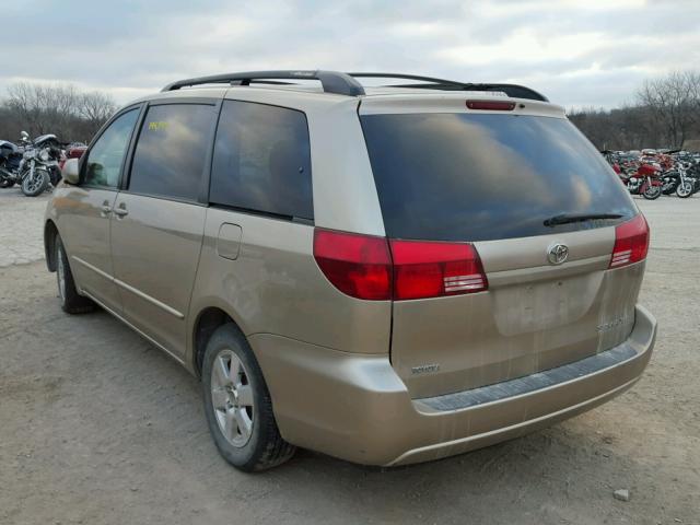 5TDZA22C75S237953 - 2005 TOYOTA SIENNA XLE TAN photo 3