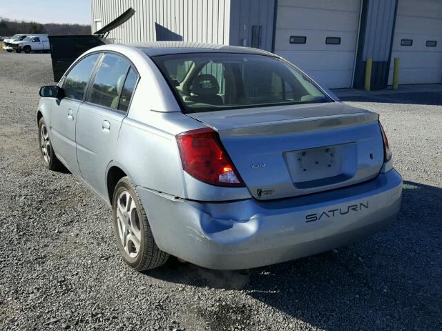 1G8AL52F93Z104653 - 2003 SATURN ION LEVEL BLUE photo 3