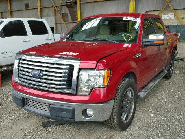 1FTFW1CFXCFC70806 - 2012 FORD F150 SUPER RED photo 2