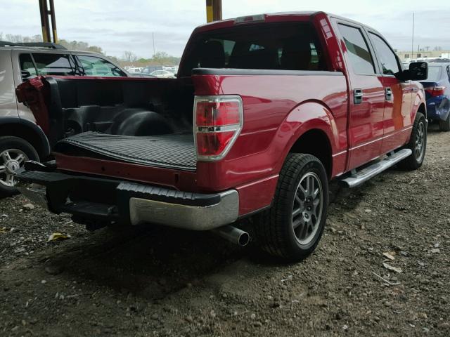 1FTFW1CFXCFC70806 - 2012 FORD F150 SUPER RED photo 4