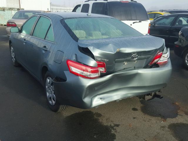 4T1BF3EK9BU659673 - 2011 TOYOTA CAMRY BASE BLUE photo 3