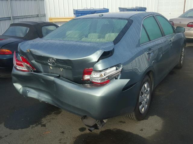 4T1BF3EK9BU659673 - 2011 TOYOTA CAMRY BASE BLUE photo 4