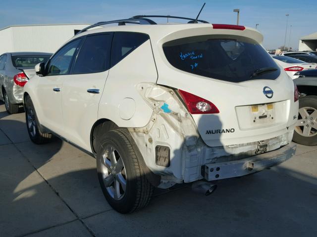 JN8AZ1MU0AW013010 - 2010 NISSAN MURANO S WHITE photo 3