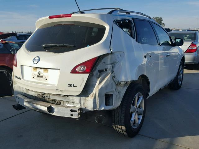 JN8AZ1MU0AW013010 - 2010 NISSAN MURANO S WHITE photo 4