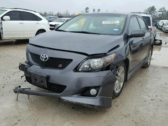 2T1BU4EE4AC413989 - 2010 TOYOTA COROLLA BA GRAY photo 2