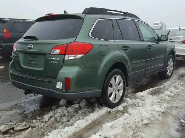 4S4BRBJC3B3408427 - 2011 SUBARU OUTBACK 2. GREEN photo 4