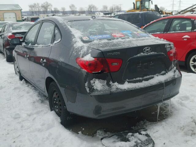 KMHDU46D08U336626 - 2008 HYUNDAI ELANTRA GL GRAY photo 3