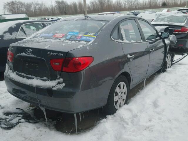 KMHDU46D08U336626 - 2008 HYUNDAI ELANTRA GL GRAY photo 4