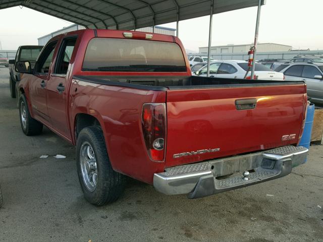 1GTCS136048151330 - 2004 GMC CANYON BURGUNDY photo 3