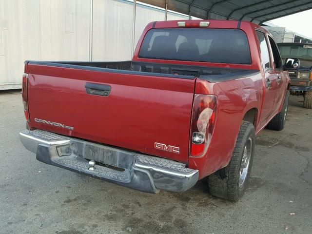 1GTCS136048151330 - 2004 GMC CANYON BURGUNDY photo 4