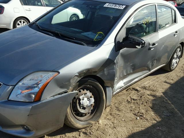 3N1AB6AP6CL765527 - 2012 NISSAN SENTRA 2.0 GRAY photo 9