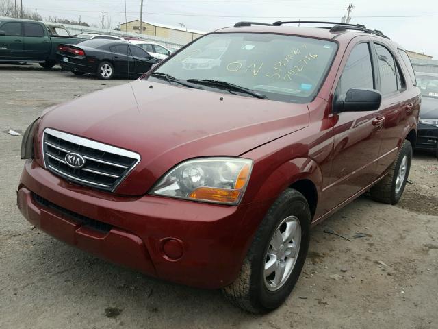 KNDJD736575742716 - 2007 KIA SORENTO EX RED photo 2