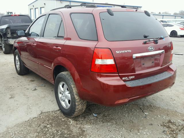 KNDJD736575742716 - 2007 KIA SORENTO EX RED photo 3